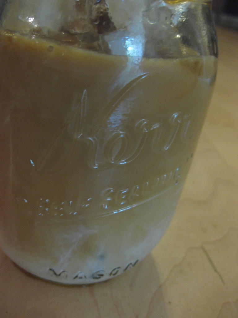 Iced Coffee In A Mason Jar