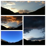 lots of different sky pictures, crested butte, colorado, changing skies
