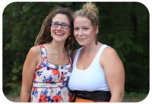 alison and whitney, sisters, brown and blond