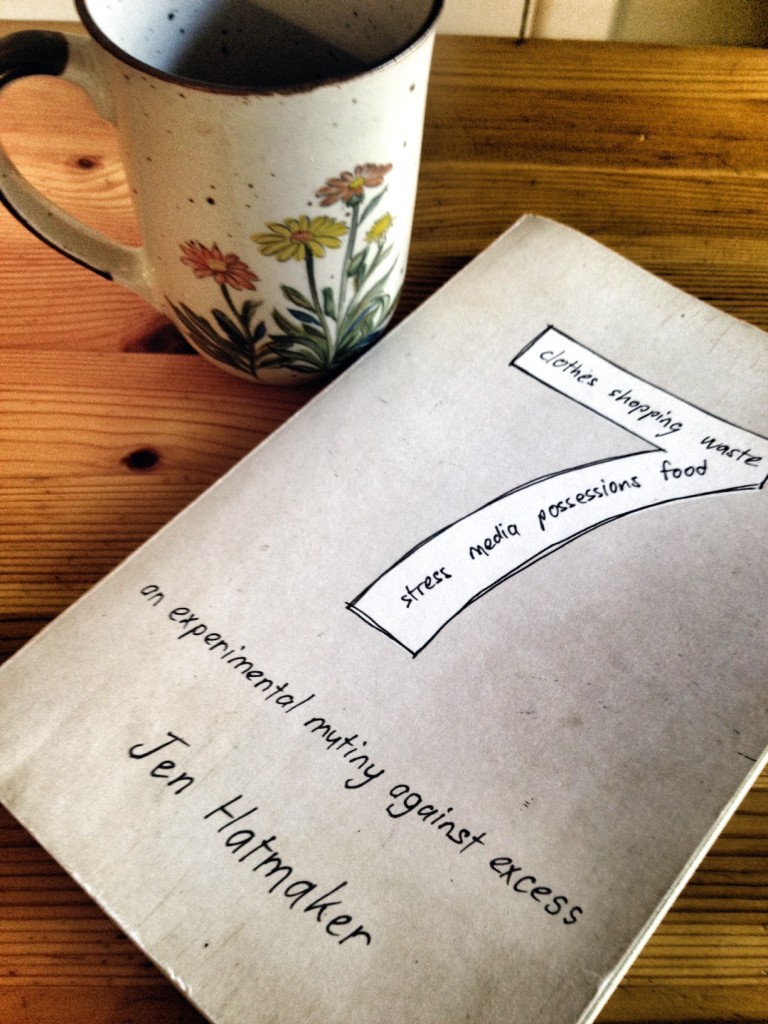 seven, and a cup of coffee seven: an experimental mutiny against excess, reading, cute coffee mug, jen hatmaker book,