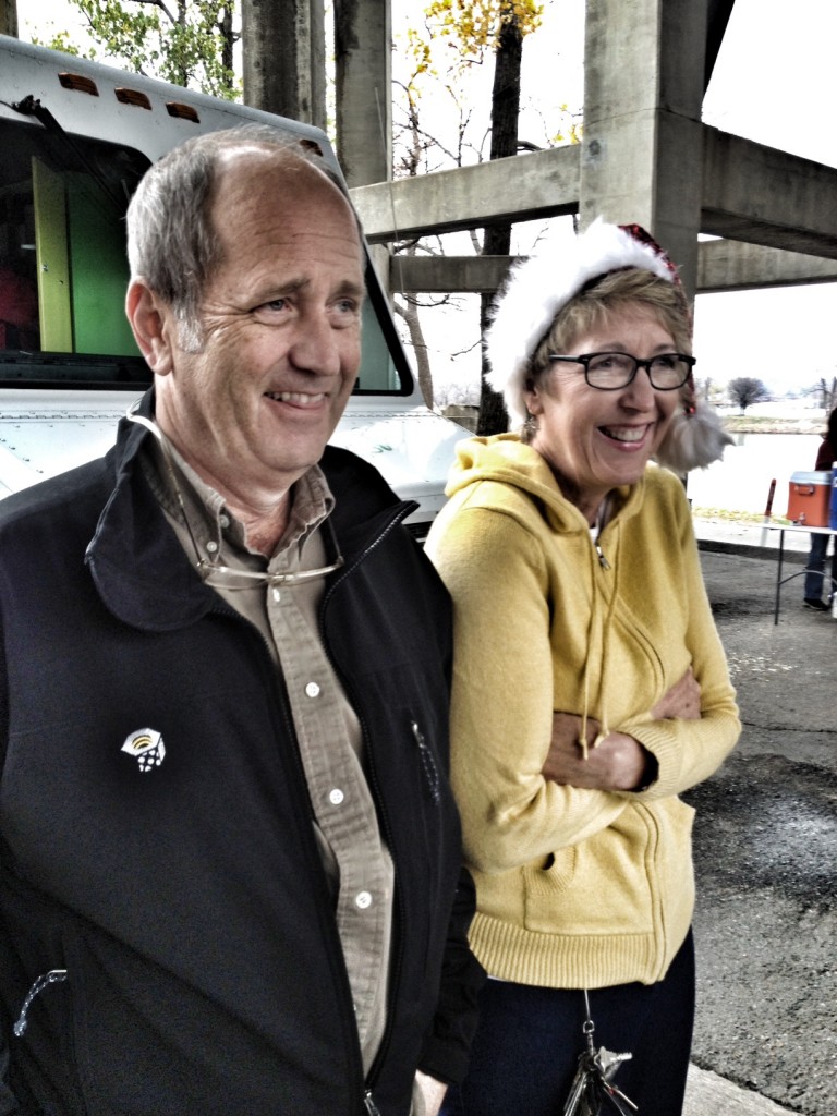 feeding the homeless, under the bridge
