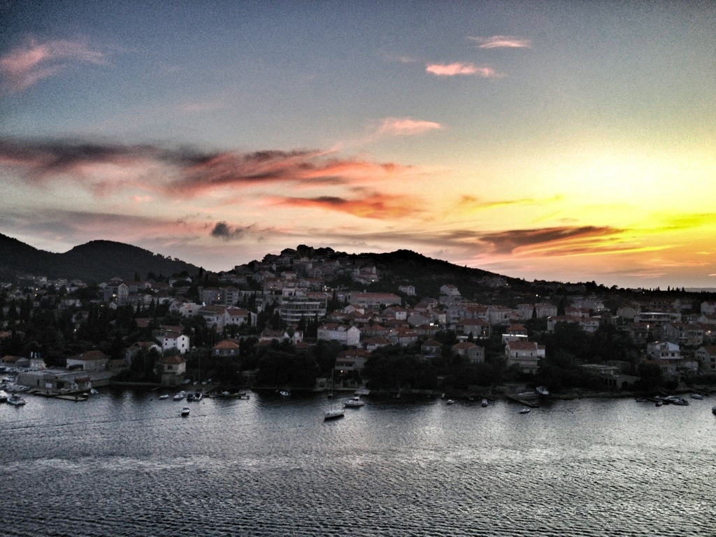 Mediterranean Cruise, Old City , Dubrovnik, Croatia, Mediterranean Ports, European Cruise, leaving dubrovnik, sunset cruise
