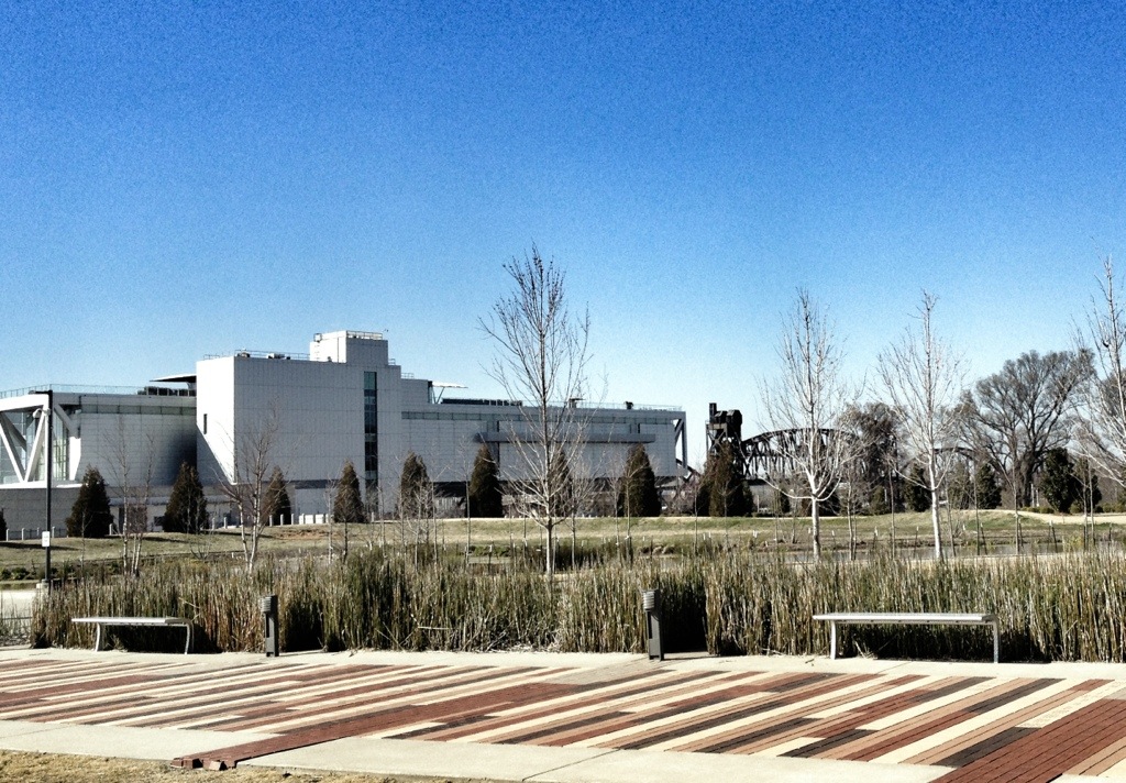 view of clinton presidential library from heifer village, kids in little rock, heifer project, things to do in little rock with kids